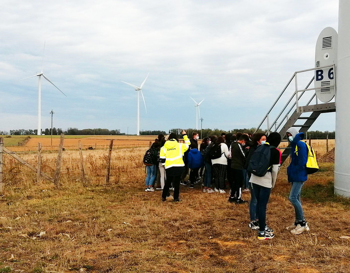 Visite parc éolien Beausemblant Semaine du Développement Durable VSB France énergie éolienne