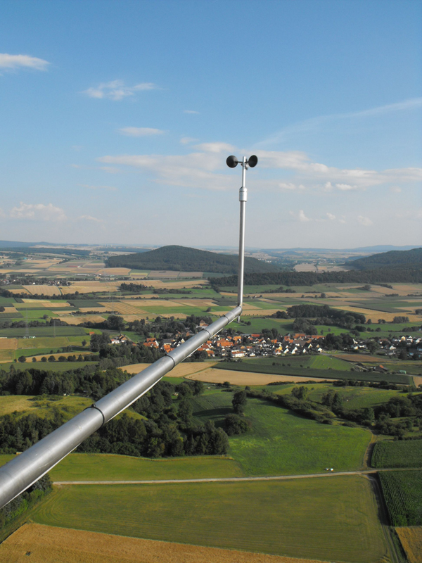 Windmessmast mit Anemoteter in Trendelburg