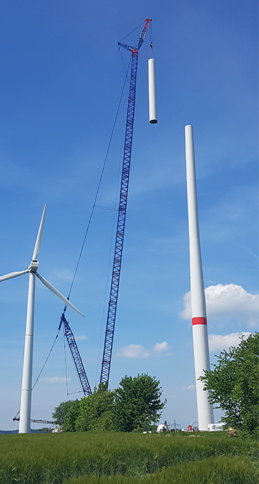 Windenergieanlage - Turmbau Pölzig