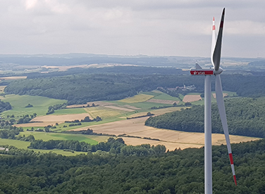 Windpark Fischbach Im Windpark Fischbach haben die Bauarbeiten für zwei Windenergieanlagen begonnen (Beispielbild Windpark Homberg, gleicher Anlagentyp Vestas V126)