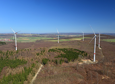 Der Windpark Trendelburg im Landkreis Kassel ist am Netz
